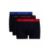 Tommy Hilfiger ανδρικά βαμβακερά boxers 3pack σε σκ. μπλε χρώμα με διαφορετικό χρώμα στο λάστιχο, άνετη γραμμή 95%cotton 5%elastane UM0UM02763 05K